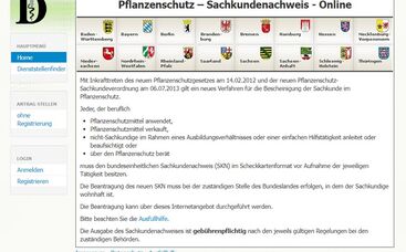 Pflanzenschutz Sachkundenachweis beantragen